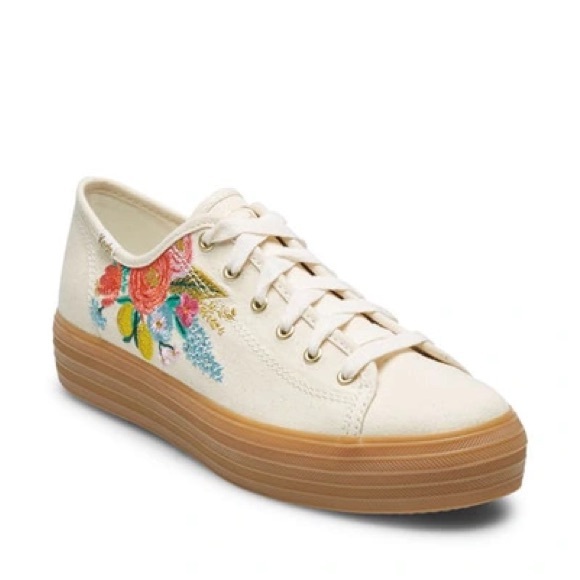 Keds Shoes - Rifle Paper Co. Triple Kick Embroidered Garden Party Sneaker